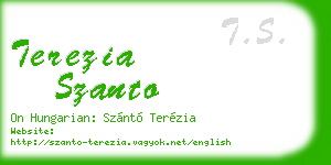 terezia szanto business card