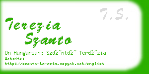 terezia szanto business card